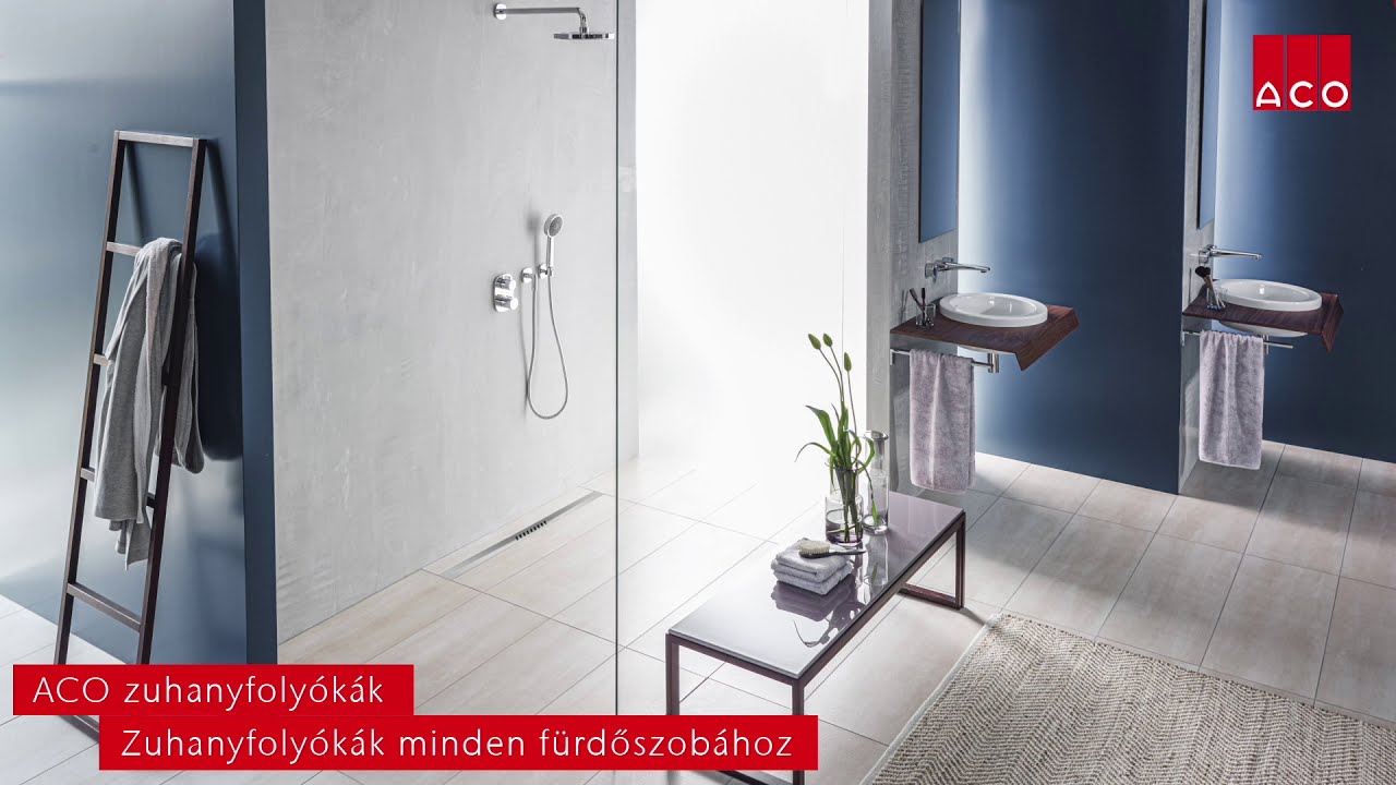 ACO Zuhanyfolyokák beépítve: a csodaszép fürdőszobák kikerülhetetlen részei