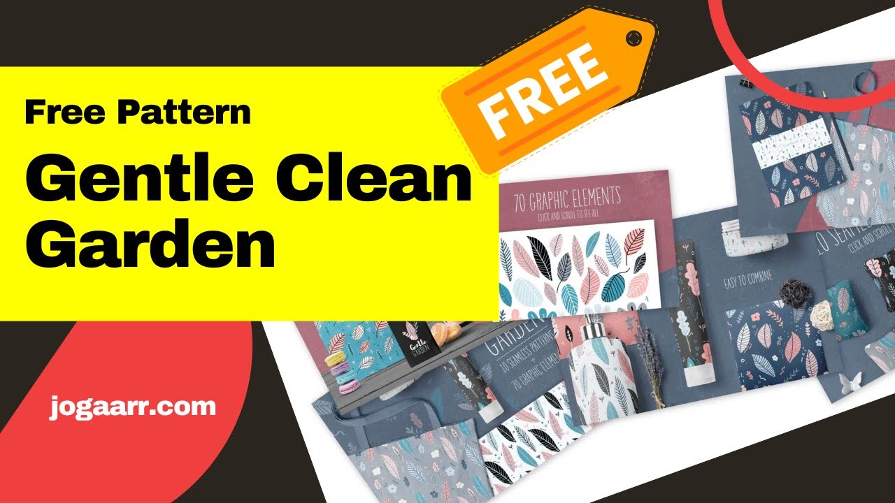 [12] Gentle Garden Patterns & Elements Free Download