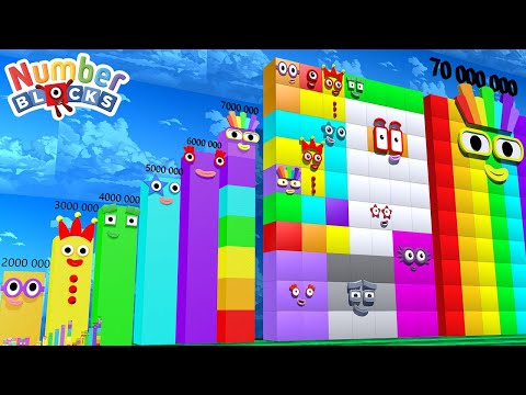 Numberblocks Step Squad NEW 1 to 840 vs 7000000 BIGGEST - The Amazing Step Squad Numberblocks HUGE