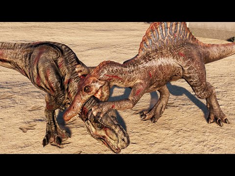 Spinosaurus Neck Snapping Kill Animation Vs Large Carnivore - Jurassic World Evolution 2