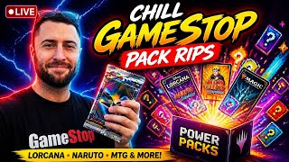 🔴 Chill GameStop Pack Rips — Power Packs, Lorcana, Naruto, MTG & MORE!