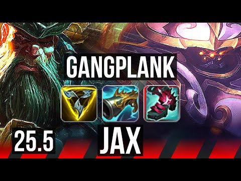 GANGPLANK vs JAX (TOP) | 9/0/3, Legendary | KR Grandmaster | 25.5