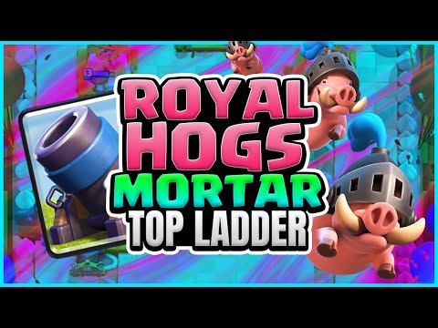 BEST Royal Hogs Mortar Deck | Live Top Ladder Clash Royale Gameplay