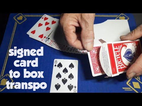UNBELIEVABLE signed card to box transpo/gimmick card tricks