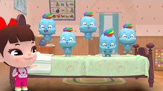 Download lagu five little monkeys jumping on the bed | Children Nursery Rhyme | LimeAndSongs mp3