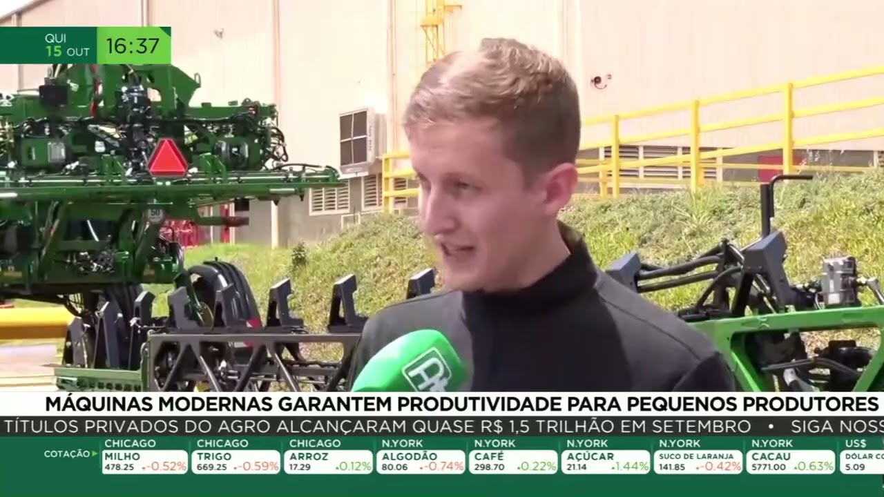 Máquinas modernas garantem produtividade para pequenos produtores