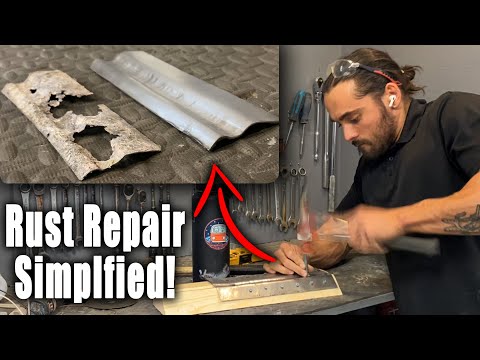 Hammer Forming Metal Patches With Basic Tools | VW Bus Restoration Episode:53