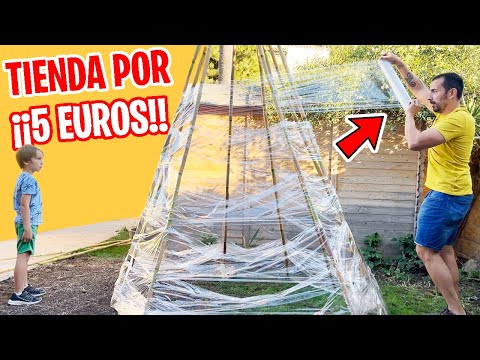 Cómo hacer TIENDA de CAMPAÑA ¡¡ Por 5 € !! en FAMILIA
