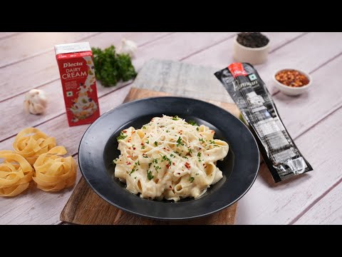 BEST | Creamy Pasta Recipe D'lecta | Creamy Garlic Pasta Recipe| Creamy Garlic Parmesan Fettuccine