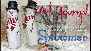 preview picture of video 'Holiday Craft - Easy Snow People with Paper Mache'