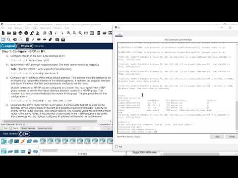 Lab 9.3.3 – Packet Tracer – HSRP Configuration Guide