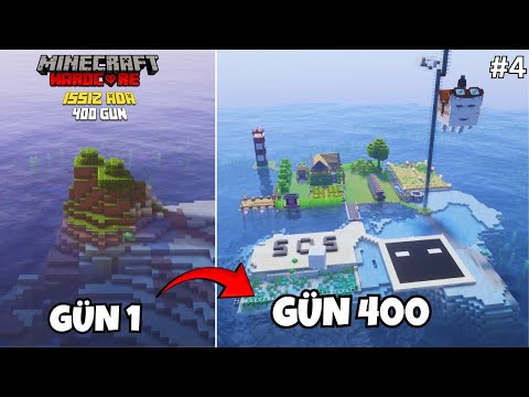 Minecraft Hardcore'da 400 Gün ISSIZ ADADA Hayatta Kalmak!