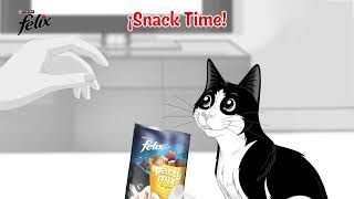 Purina Felix Snacks, Descubre el lado más travieso de tu gato anuncio