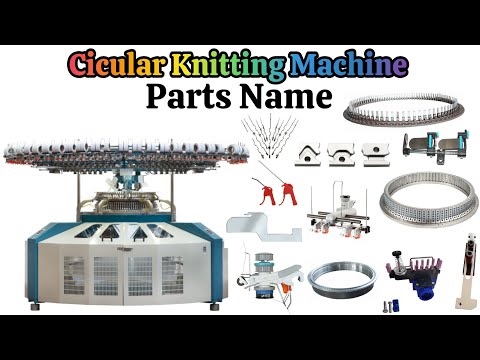 Diverse parti della macchina per maglieria circolare