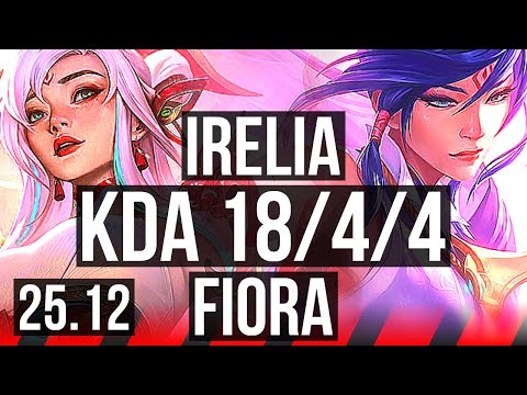 IRELIA vs FIORA (TOP) | 10 solo kills, 45k DMG, Legendary, 18/4/4 | KR Master | 25.12
