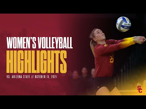 Women's Volleyball: USC 3, Arizona State 2 - Highlights 10/15/21