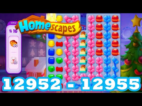Homescapes Level 12952 - 12955 HD 3 - match puzzle Gameplay | android | IOS | 12953 | 12954