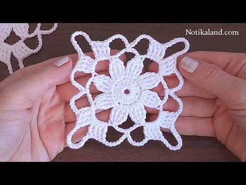 CROCHET EASY Flower Square Motif #13