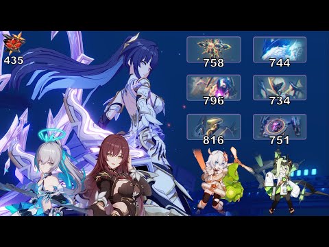 6.4 [Beta] Exalted Abyss - Red Lotus | Herrscher of Origin DPS Showcase | S0 | 435D