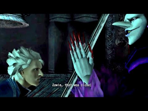 Arkham Beats Up Vergil, Dante & Lady Scene - Devil May Cry 3 HD Remaster PS5 (4K Ultra HD)