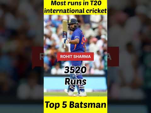 Most Runs in T20 international cricket | Top 5 players 2022 #cricket #shorts