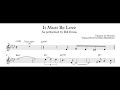 Bill Evans - It Must Be Love (Complete Transcription)