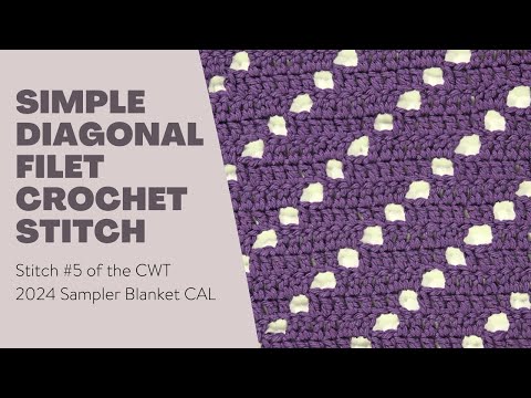 Simple Filet Stitch for Beginners | Stitch #5 of 2024 Sampler Blanket CAL