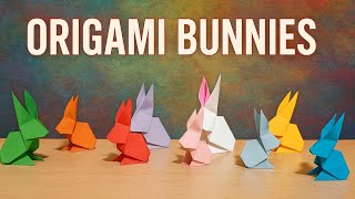 🐰✨ Cute & Easy Origami Bunnies You’ll Love to Make! 🌈📄 #viralvideo #cutebunnies