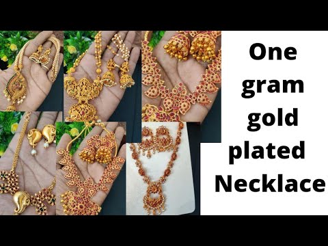 one gram gold plated necklace haram available|| if u want screenshot plz cod available