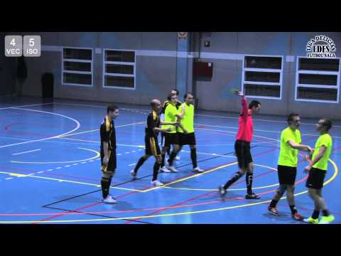 Resumen Vecinos del 0 - Isótopos a mesa puesta. División de Honor. Liga Delicias Fútbol Sala