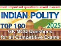 Indian Polity Most Important Questions Asked In Exam 2025 Indianpolity Polity Tslawcet Aplawcet