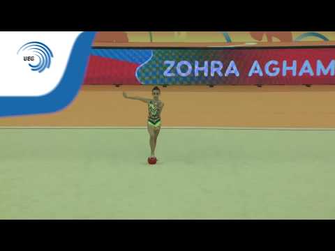 Zohra AGHAMIROVA (AZE) - 2018 Rhythmic Europeans, all around final ball