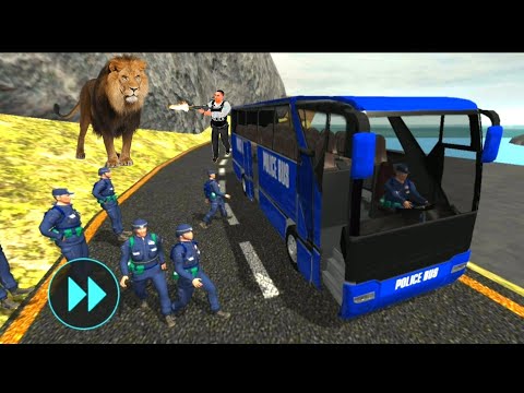 US Police off-road Coach Bus #10 - Uphill Driving Simulator New - Android Gameplay