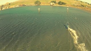 preview picture of video 'Windsurf DJI Phantom Drone Session, 24+ mph winds. Bodega Bay, CA'