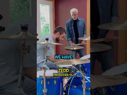 Zedd tries out my drum kit #zedd #edm  #drums #shorts