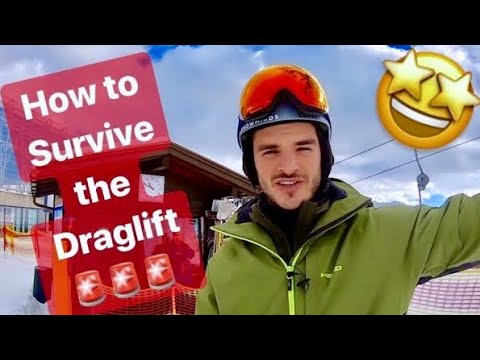 How to Ride The Drag / Button lift Beginners Training - by Snowboard Instructor