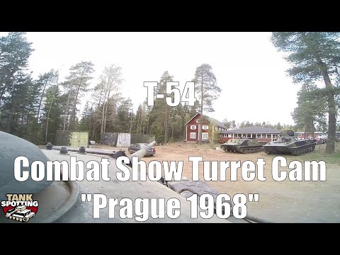 T-54 Combat Show Turret Camera - Full Show Soviet Assault Prague 1968 Morning - Kevätsawutus 2019