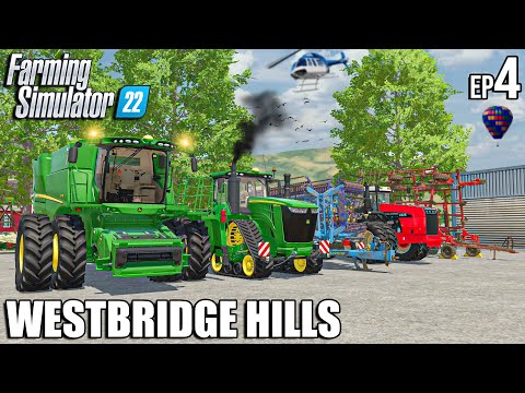 FIRST BIG Canola Harvest + Contracts | WestBridge Hills | Farming Simulator 22 #4