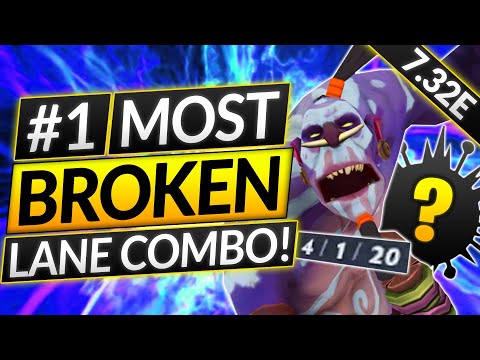 1 MOST BROKEN HERO COMBO - Abuse this to DESTROY ANY LANE in 7.32E - Dota 2 Offlane Guide