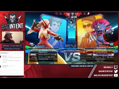 BadIntent [Blaziken] vs Coach Steve [Weavile] FT3