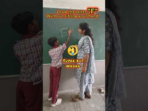 Draw the letter "F"with out lifting hand #funny #iqtest #schoollife #education #braintest #yt