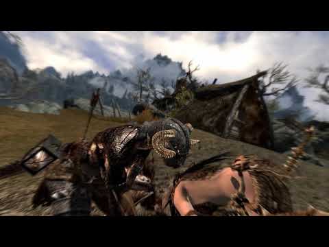 Skyrim Combat Mod Gameplay: Ultimate Combat, Attack Commitment, TK Hitsop, Violens