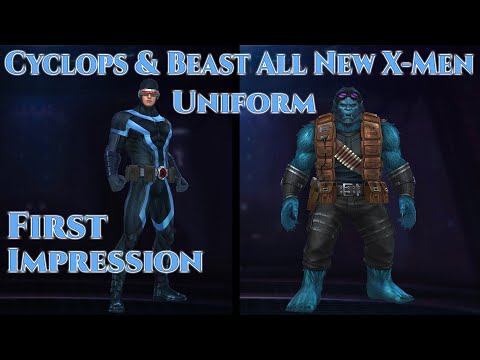 Cyclops & Beast X-Men uniforms First Impressions! (Marvel Future Fight)