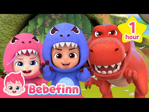 Move Like Dinosaurs +More Dino Songs for KidsㅣBebefinn Best Nursery Rhymes