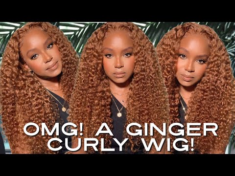BEST GINGER CURLY WIG INSTALL + MAKEUP TRANSFORMATION | GRWM| INCOLORWIG | ALWAYSAMEERA