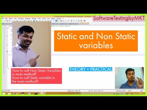 Static and Non Static Variables in Java | How to call Static and Non Static variable in Java