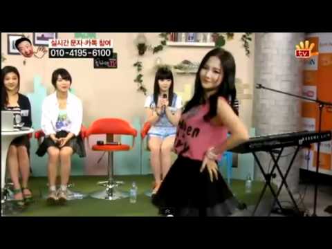 120509 C-REAL (씨리얼) Lenny and Chemi dance Be My Baby,Bubble Pop,Alone @Sonbadak TV