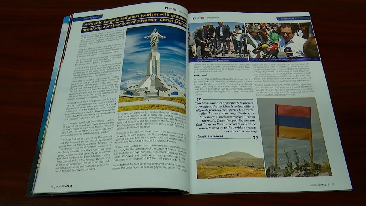 ՀՀ-ն թիրախավորել է կրոնական զբոսաշրջությունը՝ Քրիստոսի 33 մետրանոց արձանի հիմնարկեքով. VoyagesAfriq