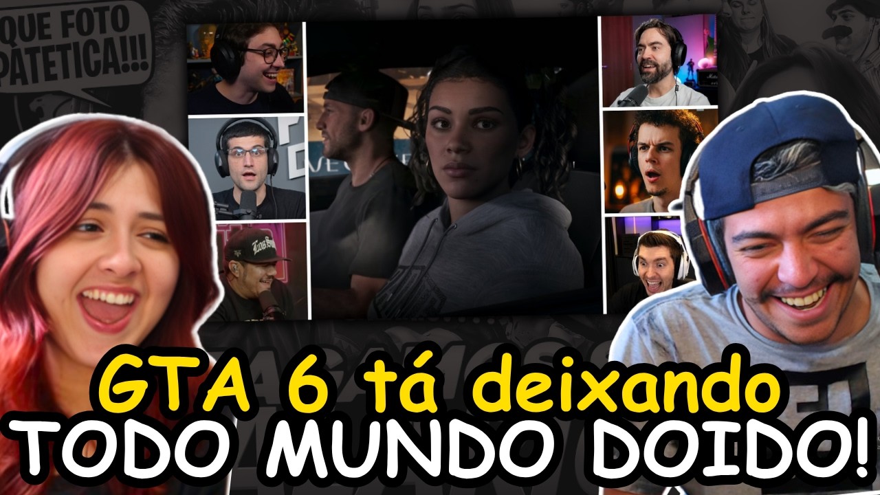 GAMEPLAY ABSURDA! YOUTUBERS REAGINDO AO GTA 6 OLHAR EXTENDIDO DA NETFLIX
