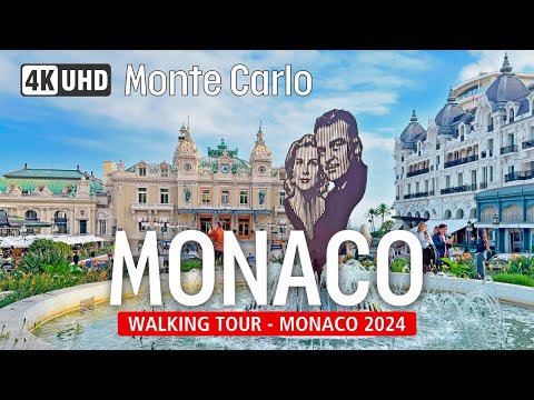 Monte Carlo, MONACO Walking Tour 🇲🇨 2024 - "Discover Top Essential Stops on MONACO Walk"  (4K 60fps)